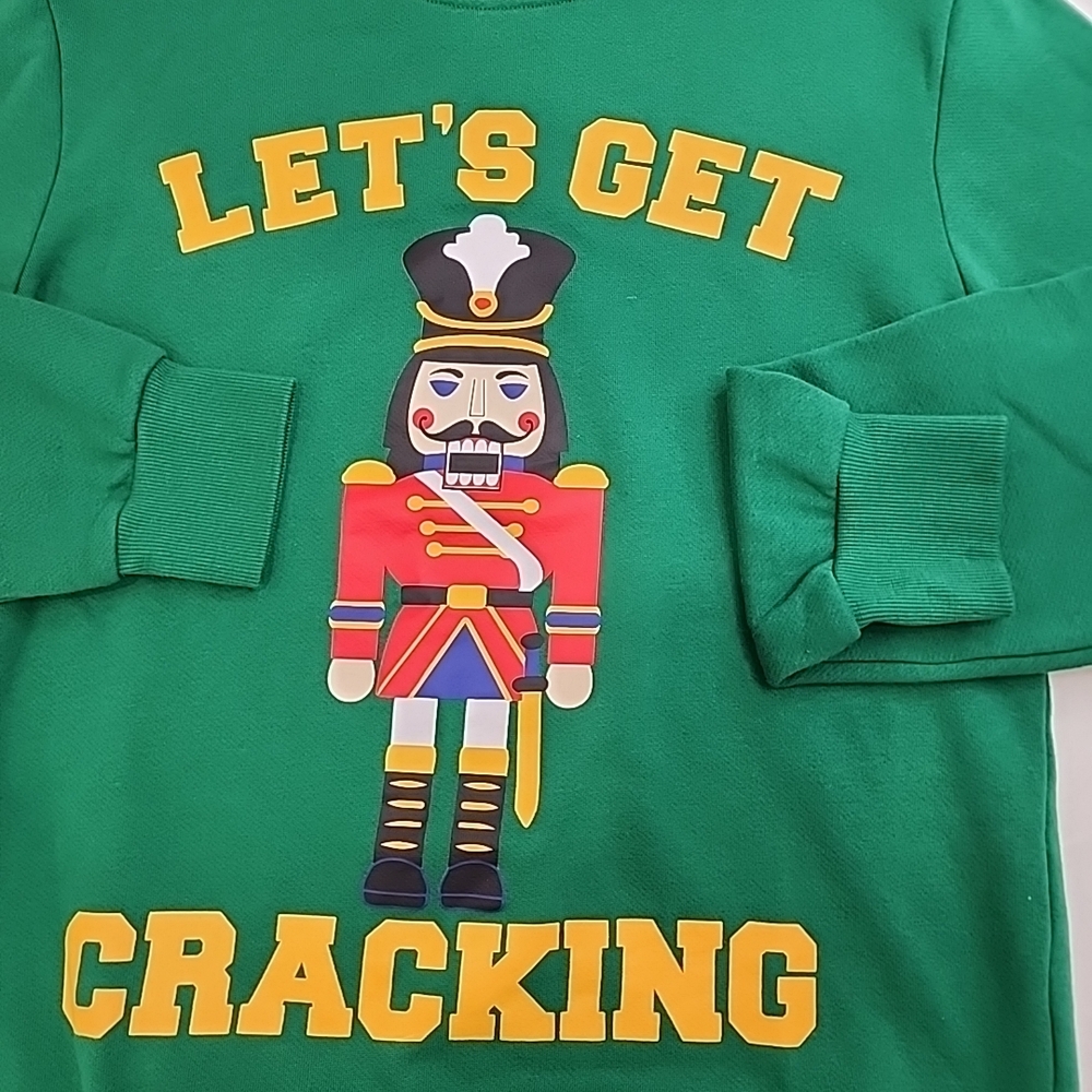 Holiday Time Small Green Nutcracker Sweatshirt Gr… - image 1